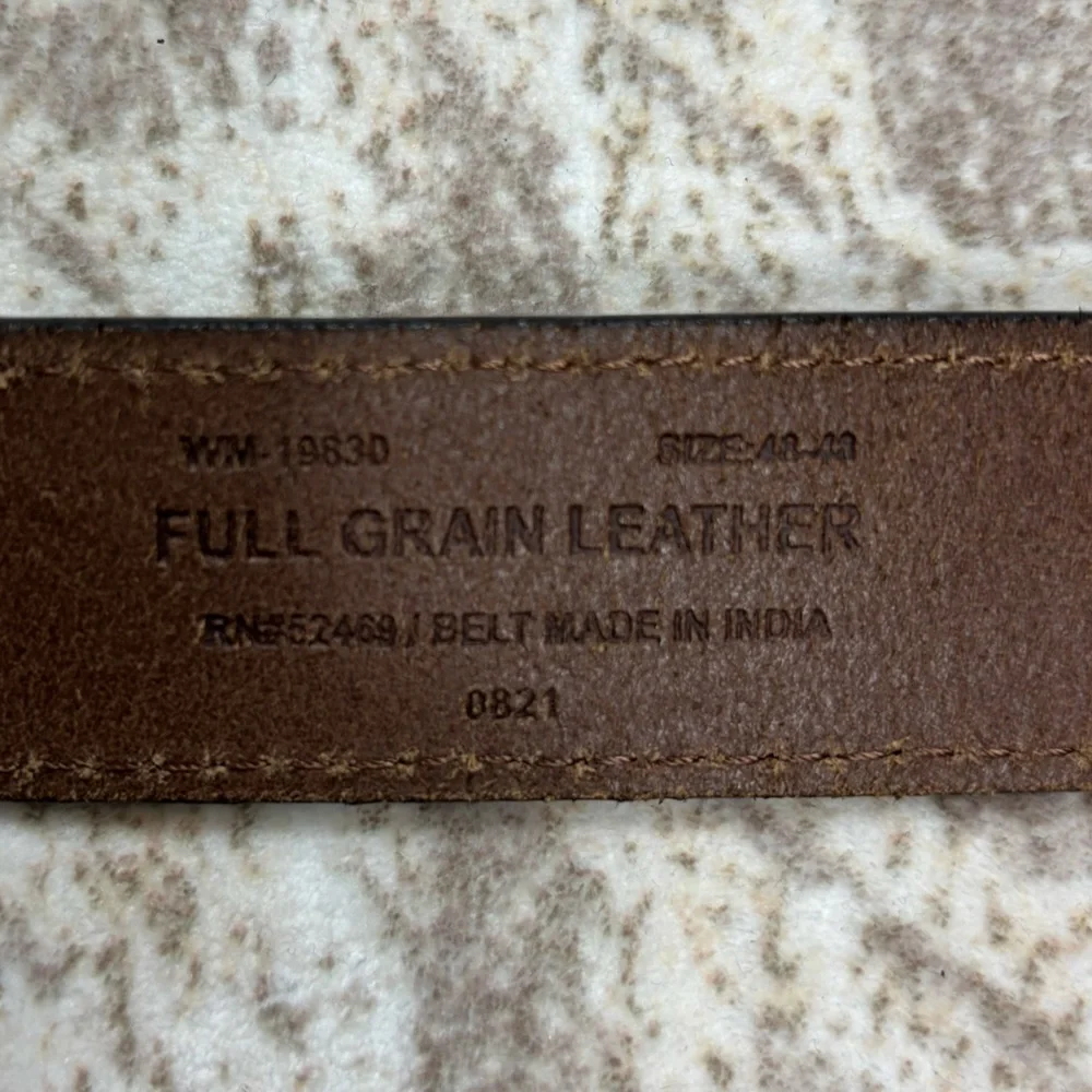 Brown Full‎ Grain Leather Belt Size 46/48